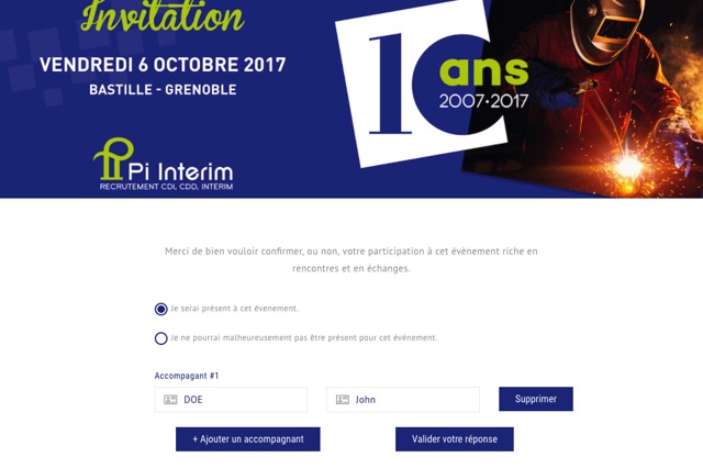 Inscription soirée 10ans